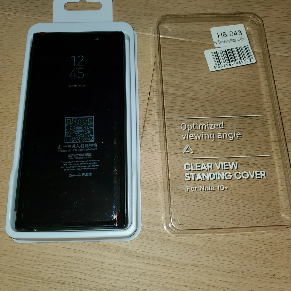 Samsung Clear View Standing Cover Case for Note 10+ - Black